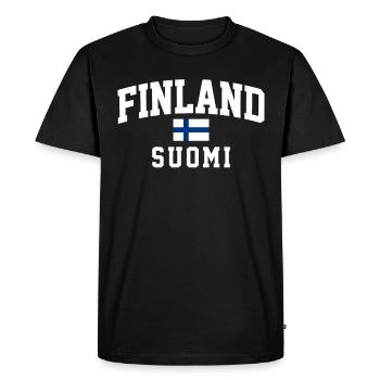 Art scandinave unique avec - T-shirt Premium bio Homme - noir - Devant - Nico (187cm)