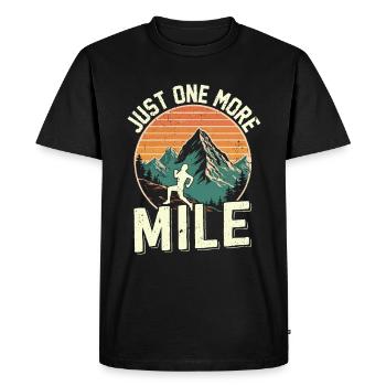 Mountain runner jogging in the mountains - Men's Premium Organic T-Shirt - black - Front - Nico (187cm)