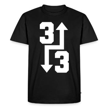 Fan de baseball drôle « Three 3 Home Run » Glacière - T-shirt Premium bio Homme - noir - Devant - Nico (187cm)