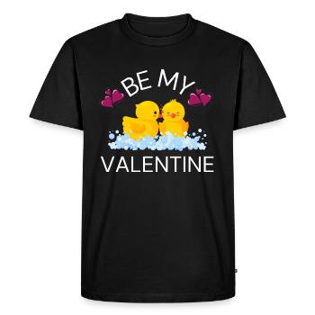 Par mon Valentin - T-shirt Premium bio Homme - noir - Devant - Nico (187cm)