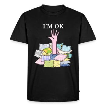 Sewing, sewing, sewing, quilting - Men's Premium Organic T-Shirt - black - Front - Nico (187cm)