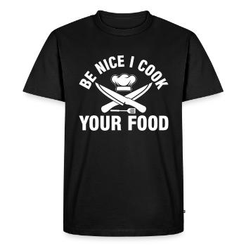Chef Chef Gastronomy - Men's Premium Organic T-Shirt - black - Front - Nico (187cm)