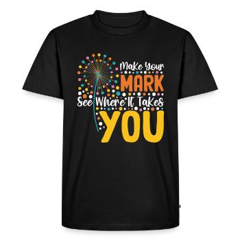 Dot Day Make Your Sign Art Teacher - Men's Premium Organic T-Shirt - black - Front - Nico (187cm)