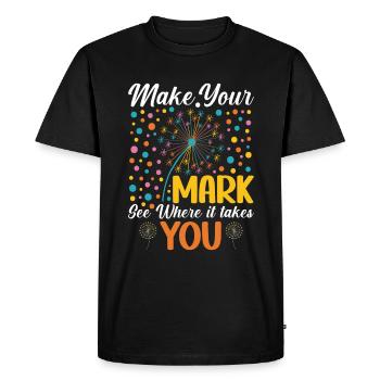 Dot Day Make Your Sign Art Teacher - Men's Premium Organic T-Shirt - black - Front - Nico (187cm)