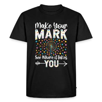 Dot Day Make Your Sign Art Teacher - Men's Premium Organic T-Shirt - black - Front - Nico (187cm)