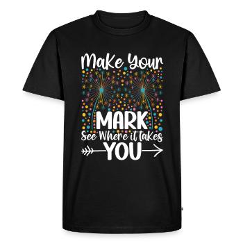 Dot Day Make Your Sign Art Teacher - Men's Premium Organic T-Shirt - black - Front - Nico (187cm)