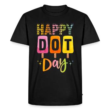 Journée internationale des points colorés - T-shirt Premium bio Homme - noir - Devant - Nico (187cm)