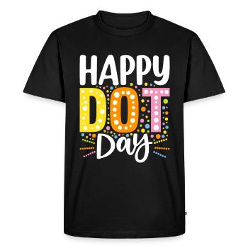 Colorful Dots Tag Make Your Sign - Men's Premium Organic T-Shirt - black - Front - Nico (187cm)