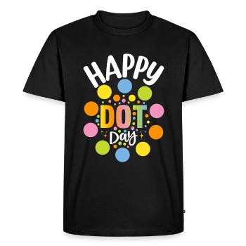 Journée internationale des points colorés - T-shirt Premium bio Homme - noir - Devant - Nico (187cm)