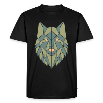 conception graphique de tête de chien colorée - T-shirt Premium bio Homme - noir - Devant - Nico (187cm)