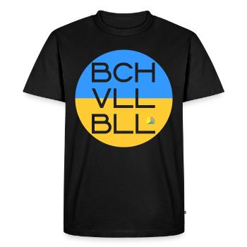 BeachVolleyBall (édition ronde) - T-shirt Premium bio Homme - noir - Devant - Nico (187cm)