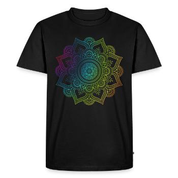 Mandala - T-shirt Premium bio Homme - noir - Devant - Nico (187cm)