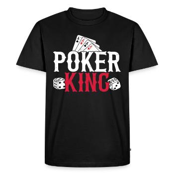 Poker King Poker Player Cards Poker Chips - Men's Premium Organic T-Shirt - black - Front - Nico (187cm)