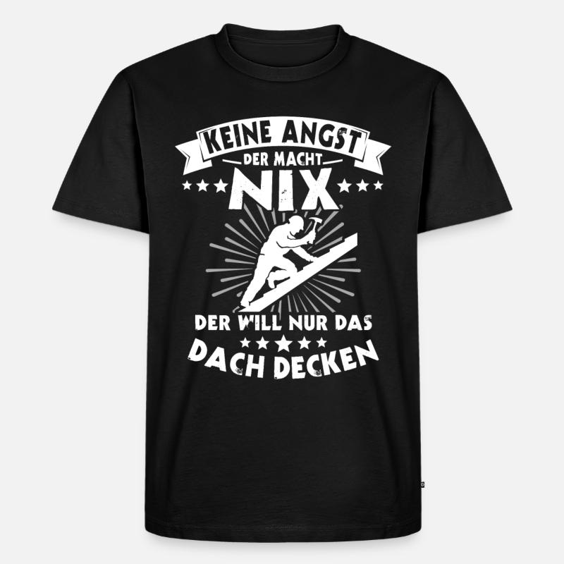 Dachdecker Dachdecken Dach Decken - Männer Premium Bio T-Shirt - Schwarz