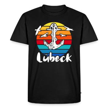 Lübeck Dictons Ville hanséatique de Luebeck - T-shirt Premium bio Homme - noir - Devant - Nico (187cm)
