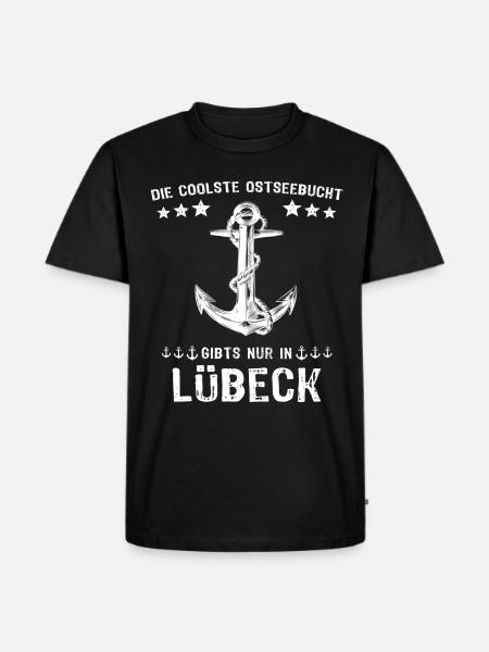 Lübeck Luebeck - Männer Premium Bio T-Shirt - Schwarz