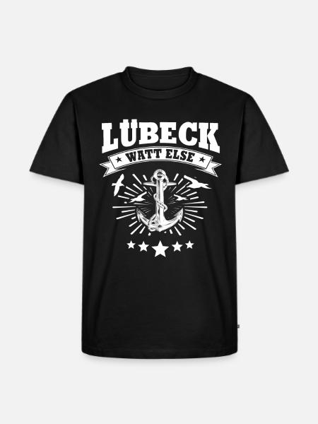 Lübeck - Männer Premium Bio T-Shirt - Schwarz
