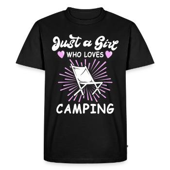 Camping Campingplatz Campen - Men's Premium Organic T-Shirt - black - Front - Nico (187cm)