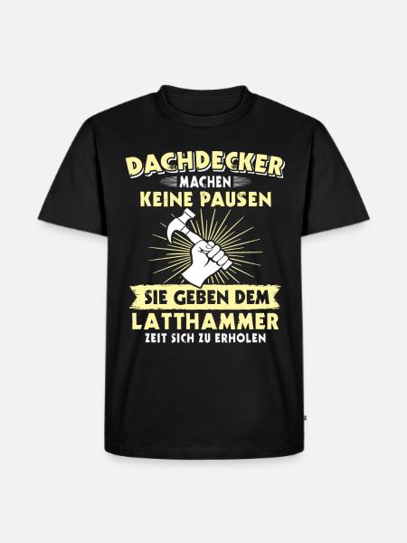 Dachdecker Dächer Decken Dachdecken - Männer Premium Bio T-Shirt - Schwarz