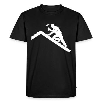Plafonds de toiture à motif de toiture - T-shirt Premium bio Homme - noir - Devant - Nico (187cm)
