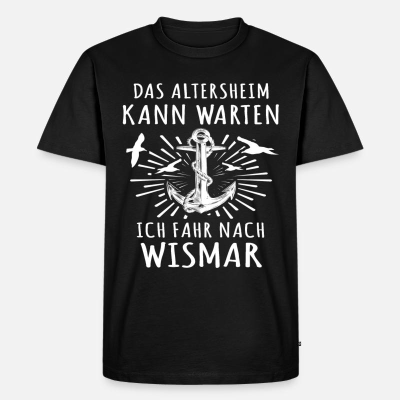 Wismar - Männer Premium Bio T-Shirt - Schwarz