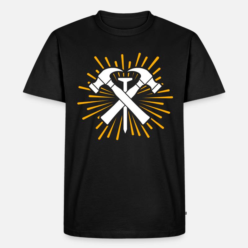 Dachdecker Dachdecken Dachdeckermeister - Männer Premium Bio T-Shirt - Schwarz