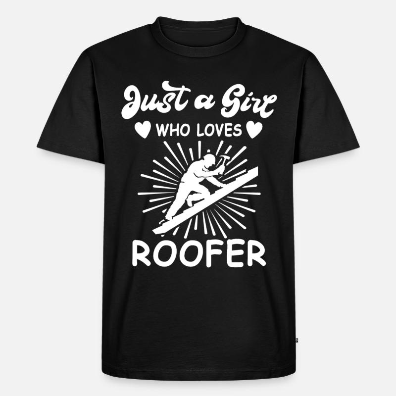 Dachdecker Dachdecken Dachdeckermeister - Männer Premium Bio T-Shirt - Schwarz