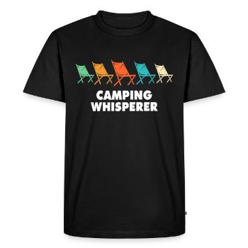 Camping Campingplatz Campen - Men's Premium Organic T-Shirt - black - Front - Nico (187cm)