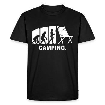 Camping Campingplatz Campen - Men's Premium Organic T-Shirt - black - Front - Nico (187cm)