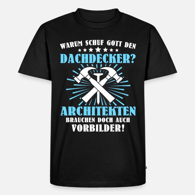 Dachdecker Beruf Dachdecken - Männer Premium Bio T-Shirt - Schwarz