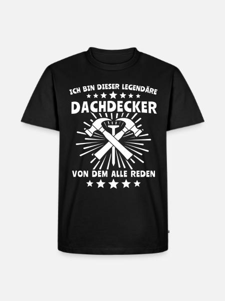Dachdecker Dachdecken - Männer Premium Bio T-Shirt - Schwarz