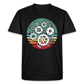 Machinist Machine Operator Machinists - Men's Premium Organic T-Shirt - black - Front - Nico (187cm)