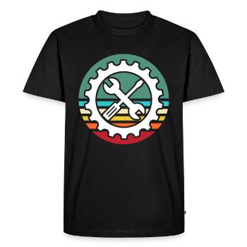 Machinist Machine Operator Machinists - Men's Premium Organic T-Shirt - black - Front - Nico (187cm)