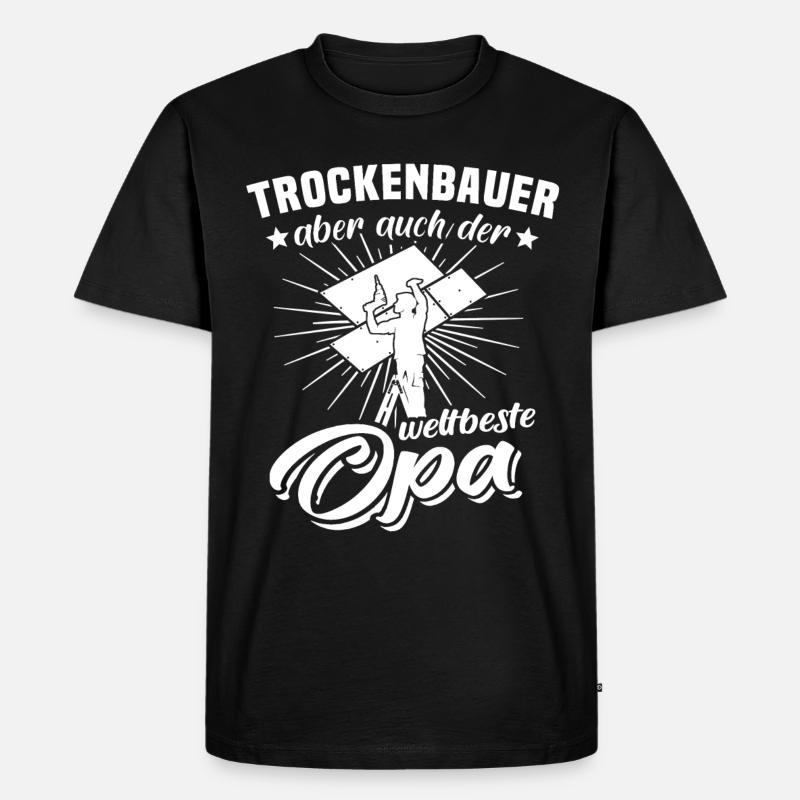 Trockenbauer - Männer Premium Bio T-Shirt - Schwarz