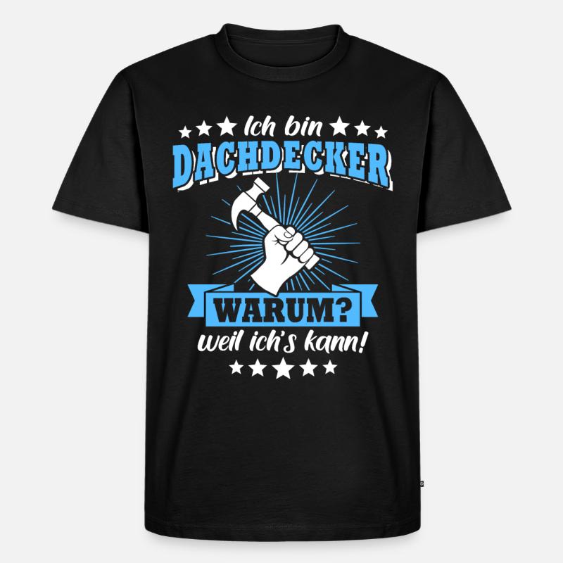 Dachdecker Dachspengler Dachklempner - Männer Premium Bio T-Shirt - Schwarz