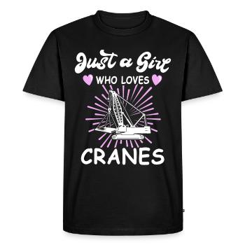 Crane Operator Women Crane Crane Operator - Men's Premium Organic T-Shirt - black - Front - Nico (187cm)