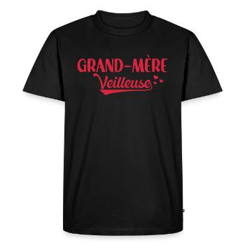 Grand-Mère Veilleuse Idée Cadeau Pour Grand-Mère - T-shirt Premium bio Homme - noir - Devant - Nico (187cm)