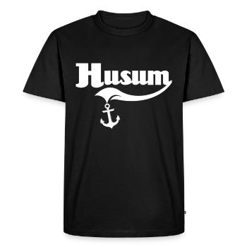 Husum Holiday Husum North Sea - Men's Premium Organic T-Shirt - black - Front - Nico (187cm)