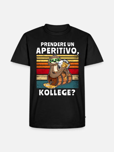 Bier Trinken Faultier Trinksprüche - Männer Premium Bio T-Shirt - Schwarz