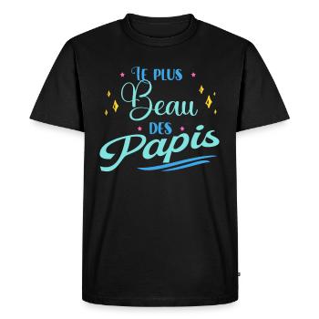 Plus Beau Des Papis Cadeau Fête Des Grands-Pères - T-shirt Premium bio Homme - noir - Devant - Nico (187cm)