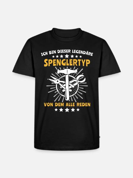 Spengler Sprüche Spengeln Bauspengler - Männer Premium Bio T-Shirt - Schwarz