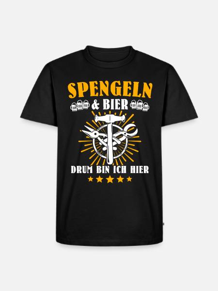 Spengler Sprüche Bauspengler - Männer Premium Bio T-Shirt - Schwarz