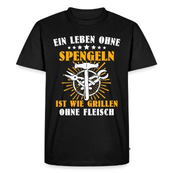Spengler Grillen Bauspengler - Männer Premium Bio T-Shirt - Schwarz - Vorne - Nico (187cm)