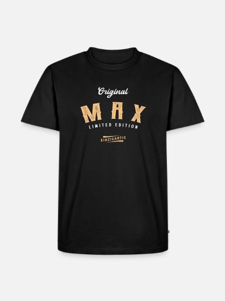 Max Limited Edition - Männer Premium Bio T-Shirt - Schwarz