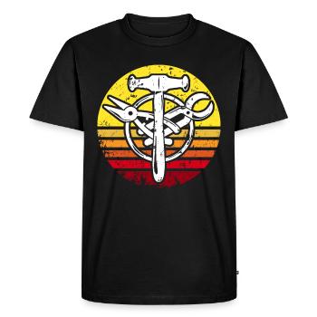 Spengler guild sign Bauspengler - Men's Premium Organic T-Shirt - black - Front - Nico (187cm)