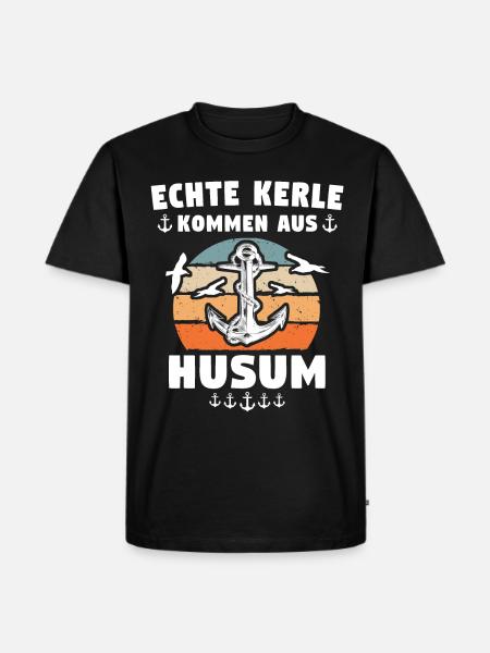 Husum Männer Husumer Mann - Männer Premium Bio T-Shirt - Schwarz