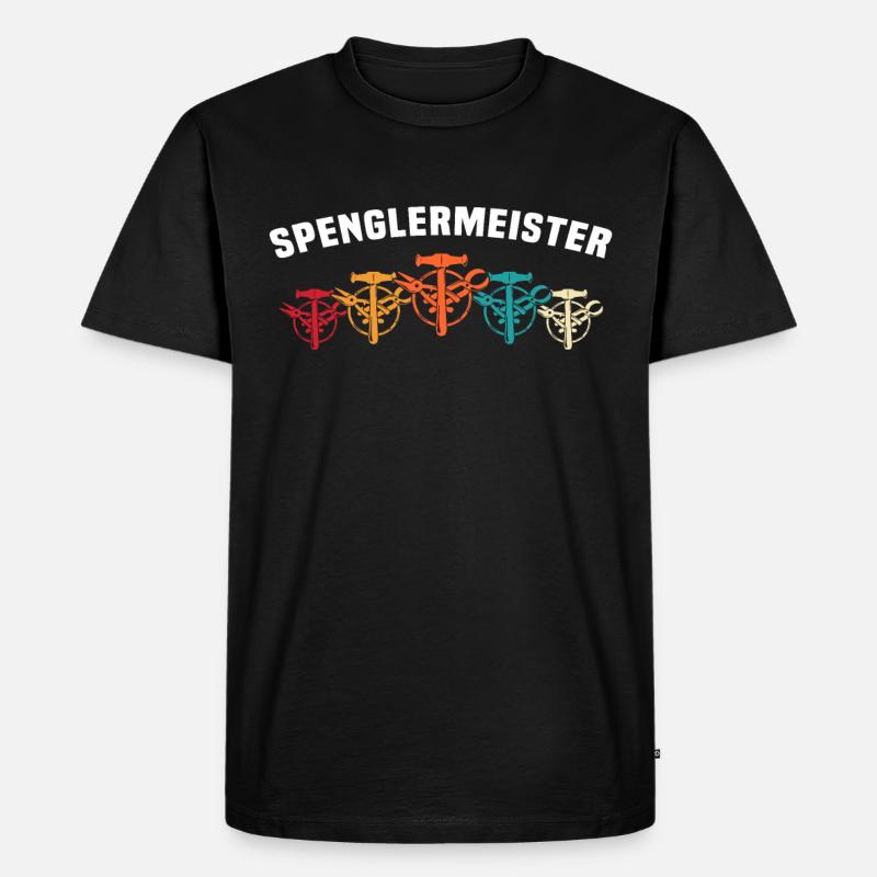 Spengler Bauspengler Spengeln - Männer Premium Bio T-Shirt - Schwarz