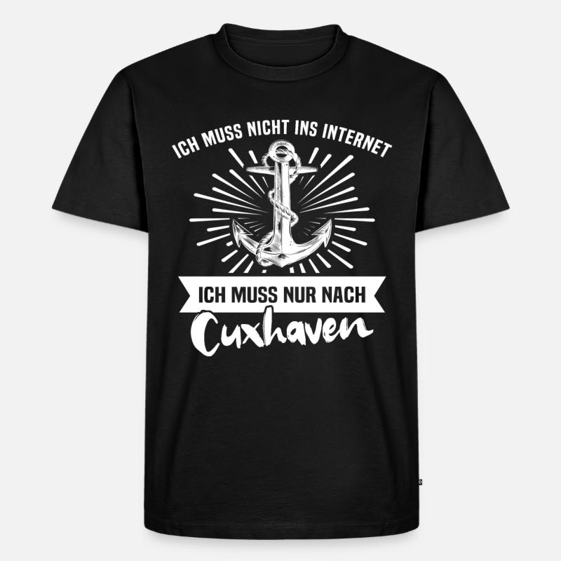 Cuxhaven - Männer Premium Bio T-Shirt - Schwarz