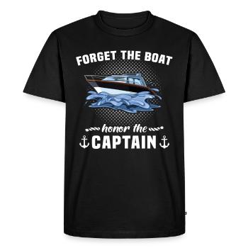 Captain Boat Captain - Men's Premium Organic T-Shirt - black - Front - Nico (187cm)