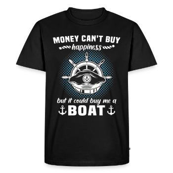 Captain Captain Boat Owner Boat - Men's Premium Organic T-Shirt - black - Front - Nico (187cm)